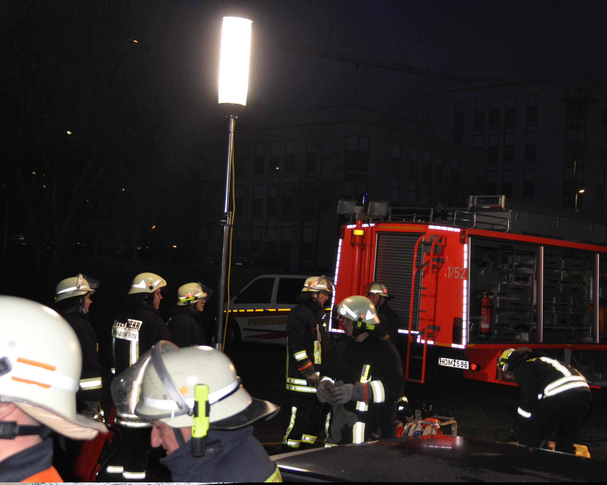 Globo de iluminación en el lugar de trabajo - Utilización del LUMAPHORE® por un cuerpo de bomberos